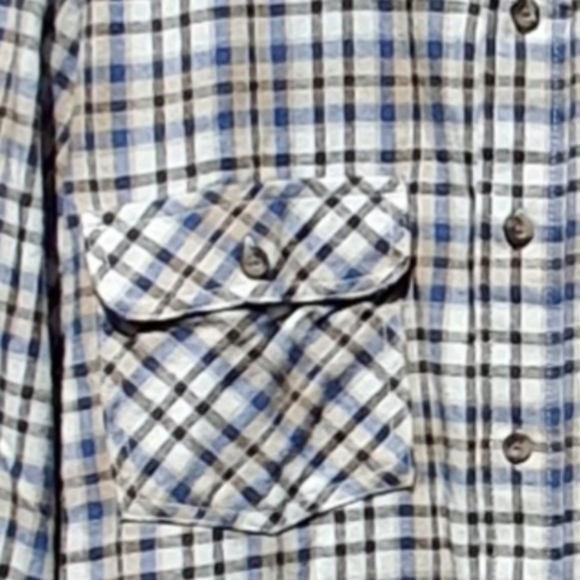 Outdoor Life Flannel Grey Brown Plaid Button-Down Long Sleeve Shirt  Men Size XL - Picture 9 of 16